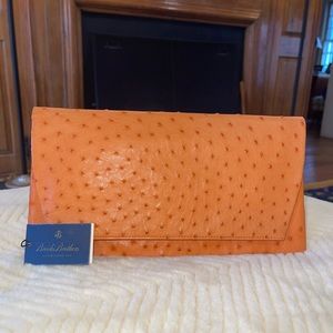 BROOKS BROTHERS Ostrich Leather Clutch